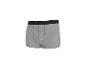 Grijze herenboxershort met zwarte elastische tailleband.
