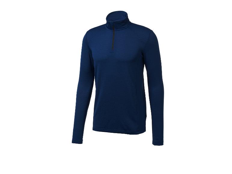 Donkerblauw shirt met lange mouwen en rits