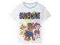 Wit kinder T-shirt met Chase, Marshall en Rubble van Paw Patrol, tekst 'Sunshine Mode'.