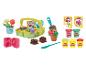 Play-Doh bloementuin speelset met mand, potten, gereedschap en klei.