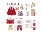 Kerst adventskalender voor poppen met kleertjes en accessoires.