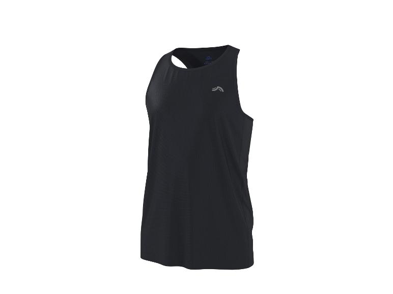 Zwart mouwloos sportshirt voor heren, met subtiel logo op de borst.