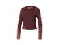 Bordeauxkleurig lang mouw trainingshirt.