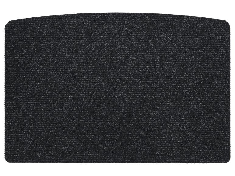 Zwarte getextureerde vloermat met afgeronde hoeken