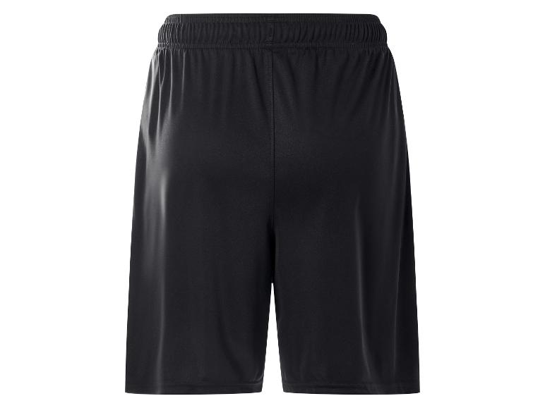Zwarte sportshorts met elastische tailleband, achteraanzicht