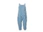 Blauwe gebreide baby romper
