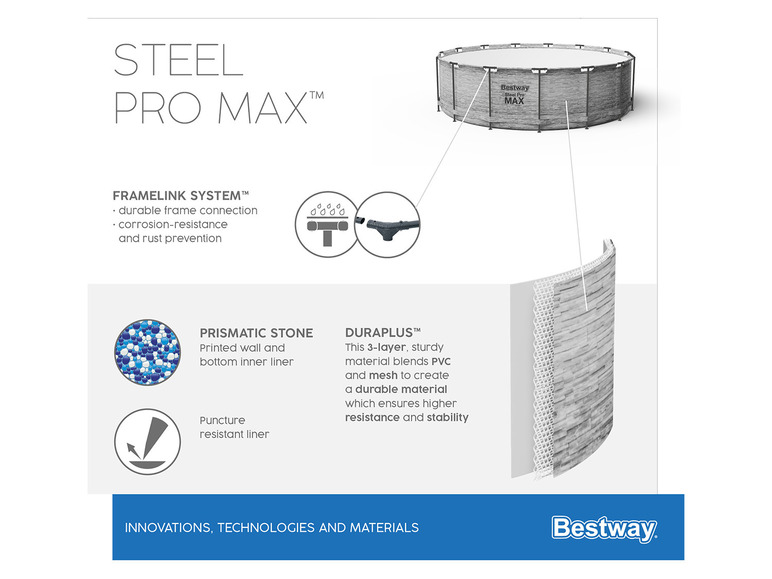 Ga naar volledige schermweergave: Bestway Steel Pro Max™ Framepool complete set 488x122 cm - afbeelding 9