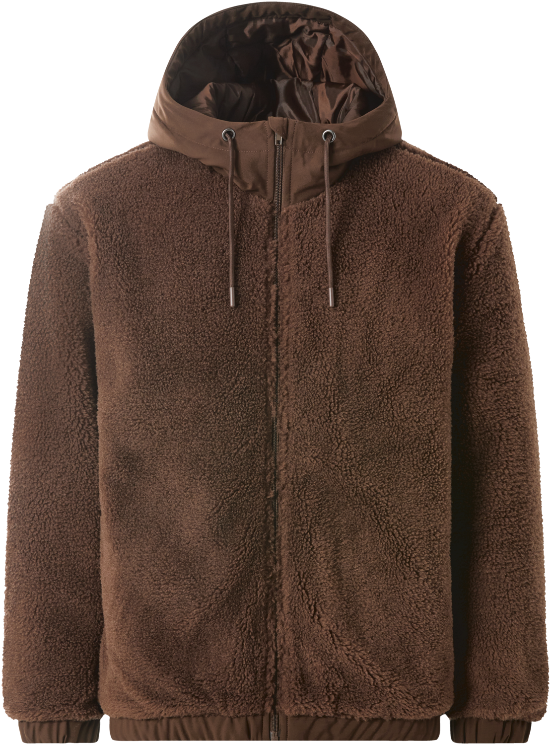 ESMARA MEN Heren teddy fleecejas (Bruin, M)