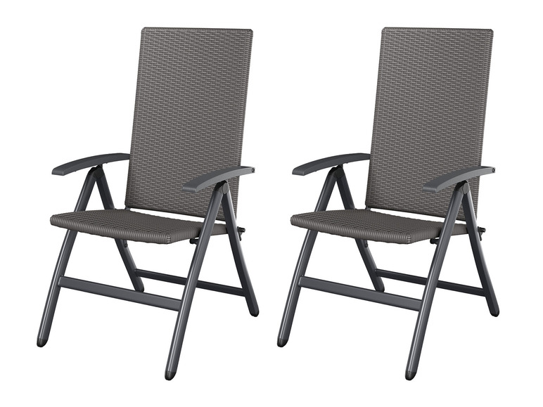 Ga naar volledige schermweergave: LIVARNO home 2 standenstoelen Valencia grijs - afbeelding 1