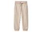 Beige joggingbroek met trekkoord in de taille en geribde boorden.