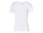 Wit heren t-shirt met V-hals.