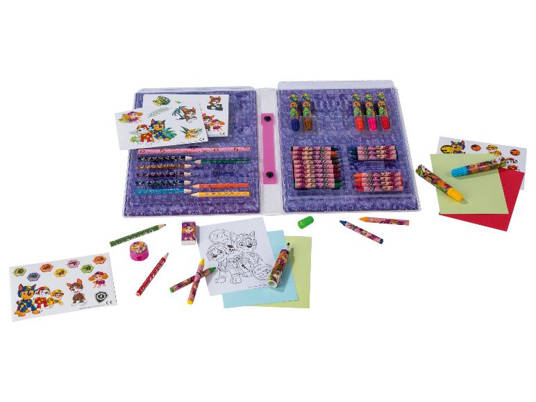 Paw Patrol creatieve set: kleurpotloden, stiften, kleurplaten en stickers.