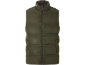 Donkergroen gewatteerd vest met rits.