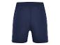 Donkerblauwe herenshort met elastische tailleband en achterzak.