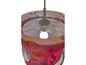 Roze hanglamp met bloemen, regenbogen en de tekst 'BFF'.