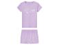 Lila t-shirt en shorts voor kinderen, met Aloha print.
