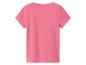 Effen roze dames T-shirt, achterkant