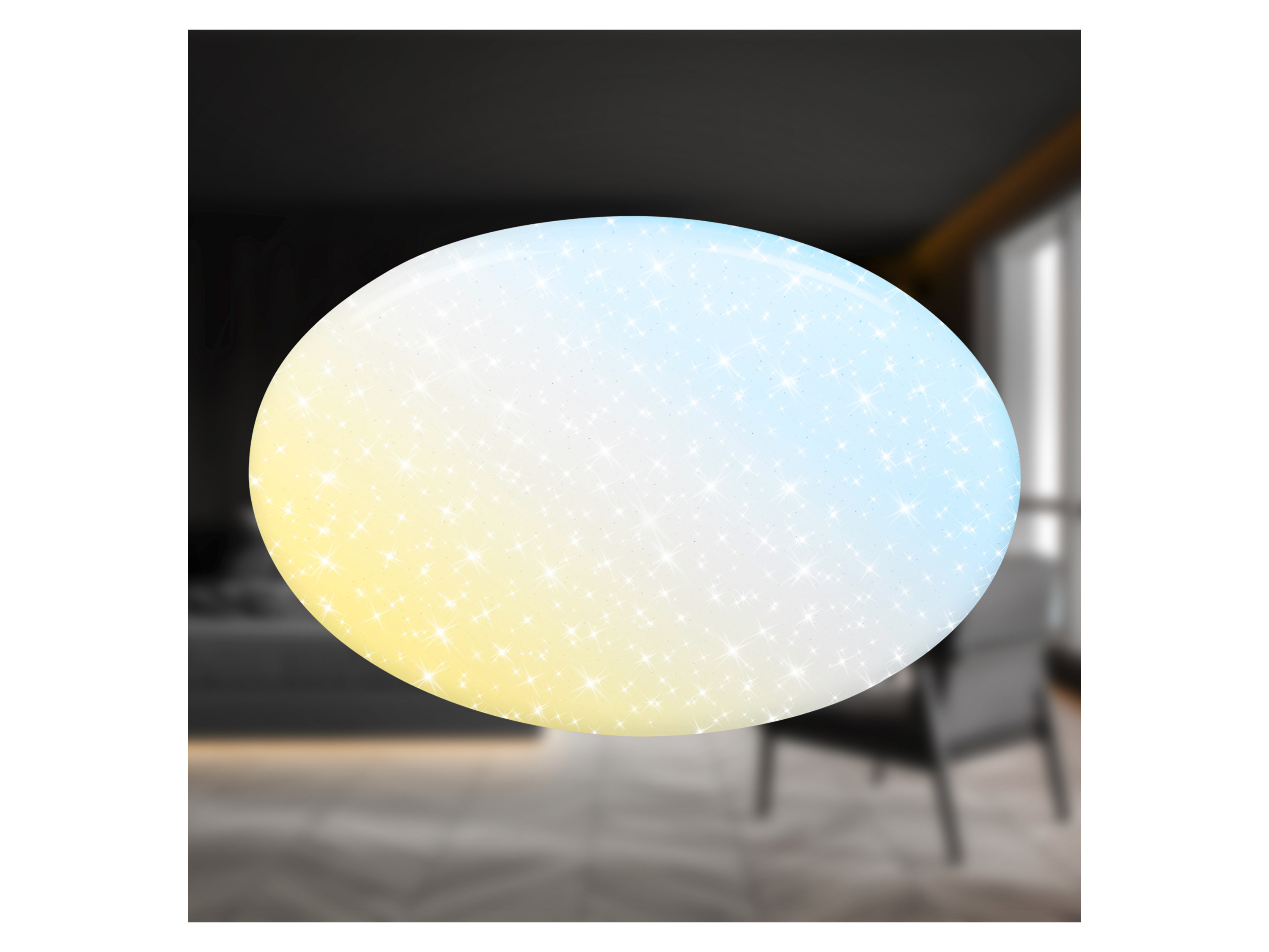 BRILONER LED-plafondlamp met sterreneffect (56 cm diameter)