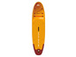 Een geel Aqua Marina Fusion DS Light Tech opblaasbaar paddleboard.
