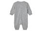 Grijze baby romper met lange mouwen.