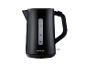 Zwarte SilverCrest waterkoker van 1.7L met waterniveau-indicator.