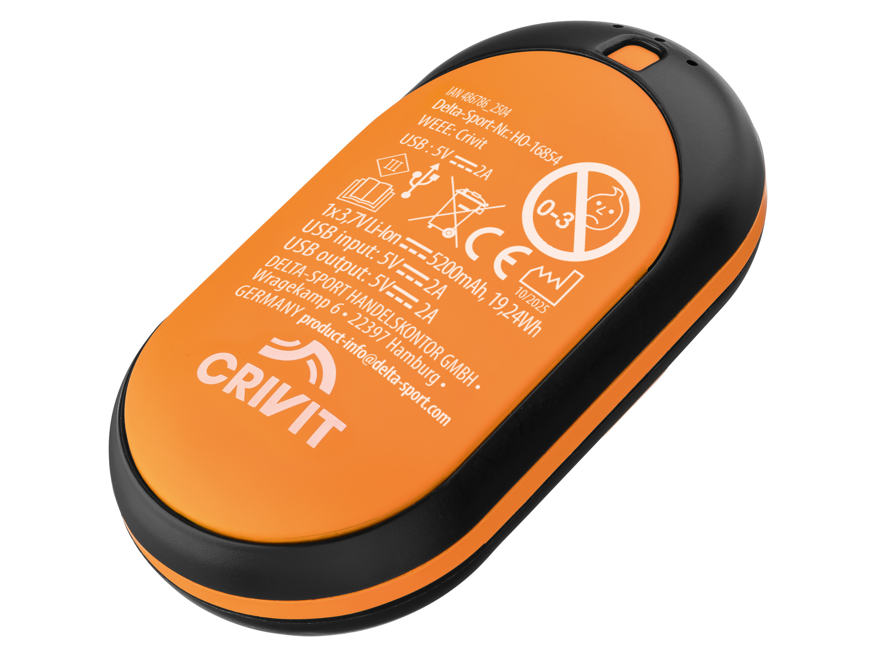 CRIVIT Accu-handwarmer (Oranje)