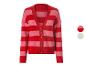 ESMARA® dames grofgebreid vest met rode en roze strepen