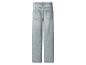 Lichtblauwe straight-leg jeans, achteraanzicht.