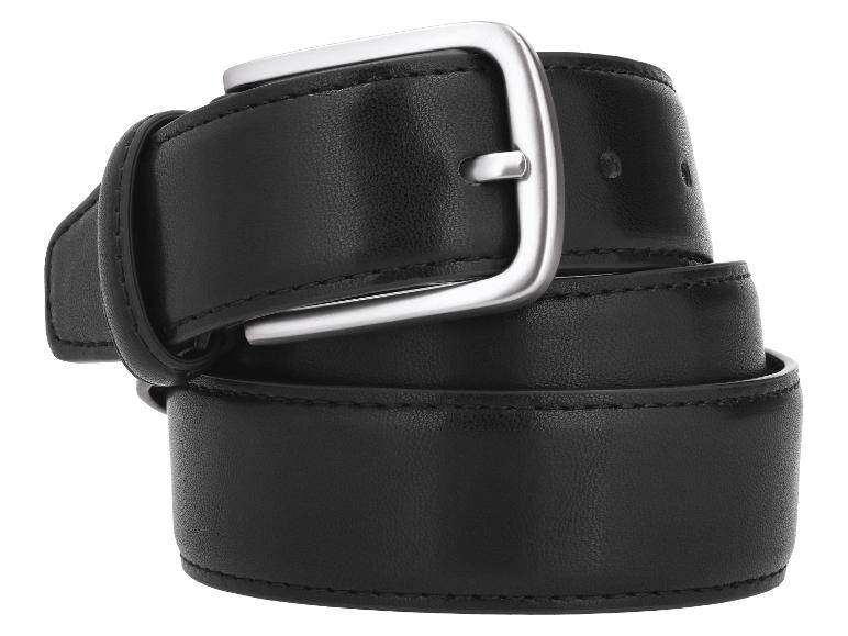 Zwarte leren riem met metalen gesp