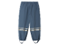 Waterdichte broek voor kinderen met reflecterende strepen.