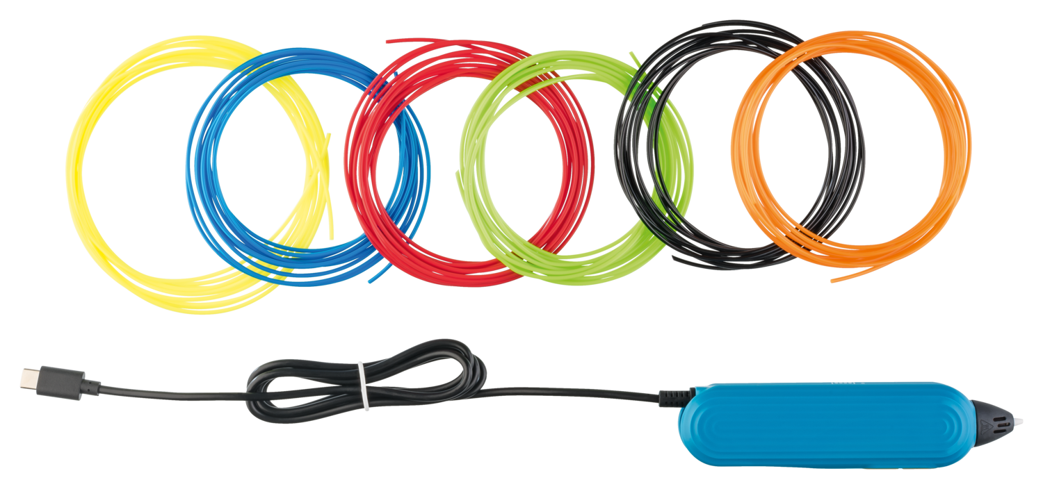 CRELANDO 3D-pen, met filament en sjablonen, 8-delig