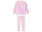 Roze meisjes set: trui met hartjesprint en leggings.