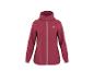 Rood dames fleecejack met capuchon, volledige rits en gestructureerde stof.