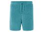 Turquoise badstof shorts.