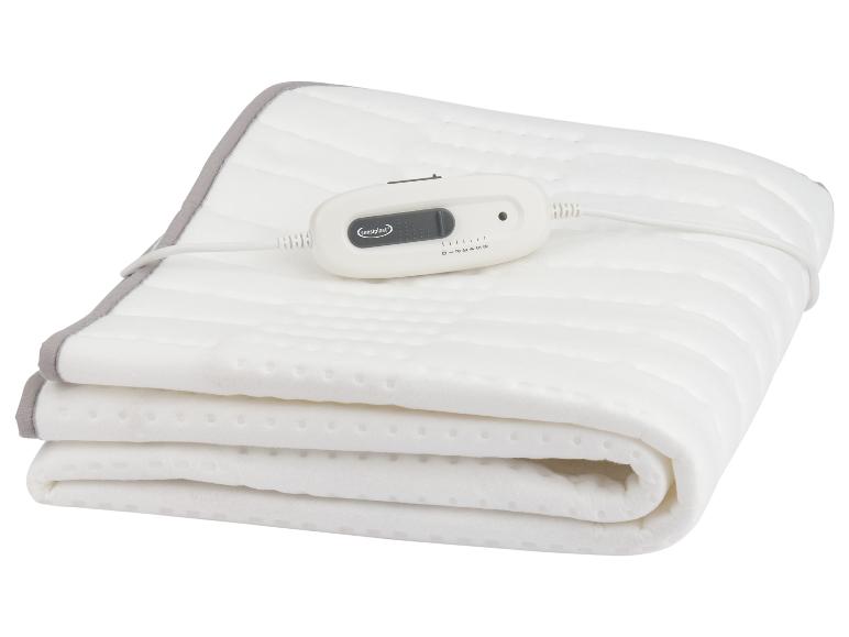 Wit Sensiplast elektrisch deken met afstandsbediening en snoer