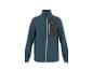 Blauwe heren fleecejack met rits en donkergrijze accenten