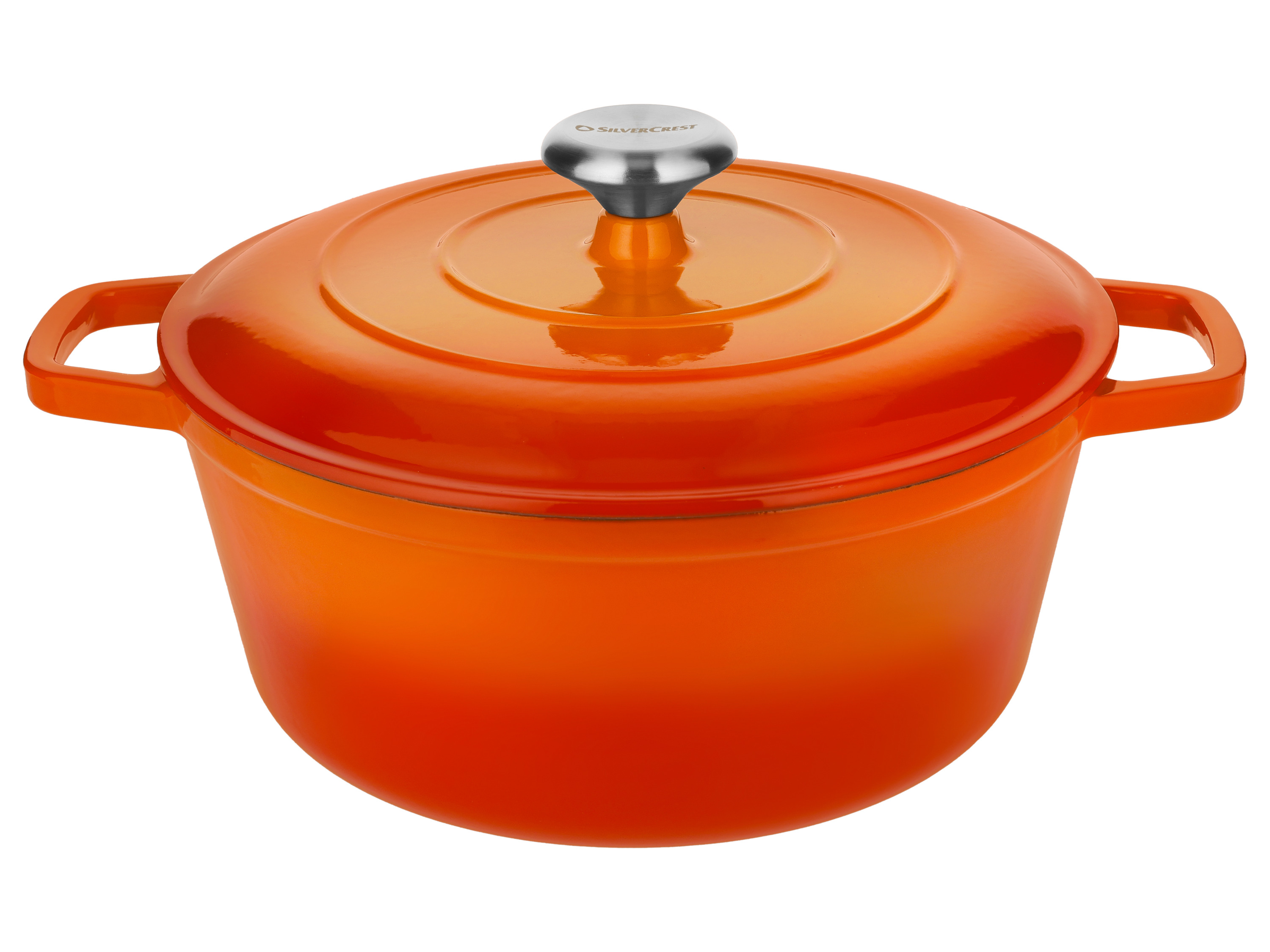 SILVERCREST Gietijzeren pan, Ø27 cm (oranje)