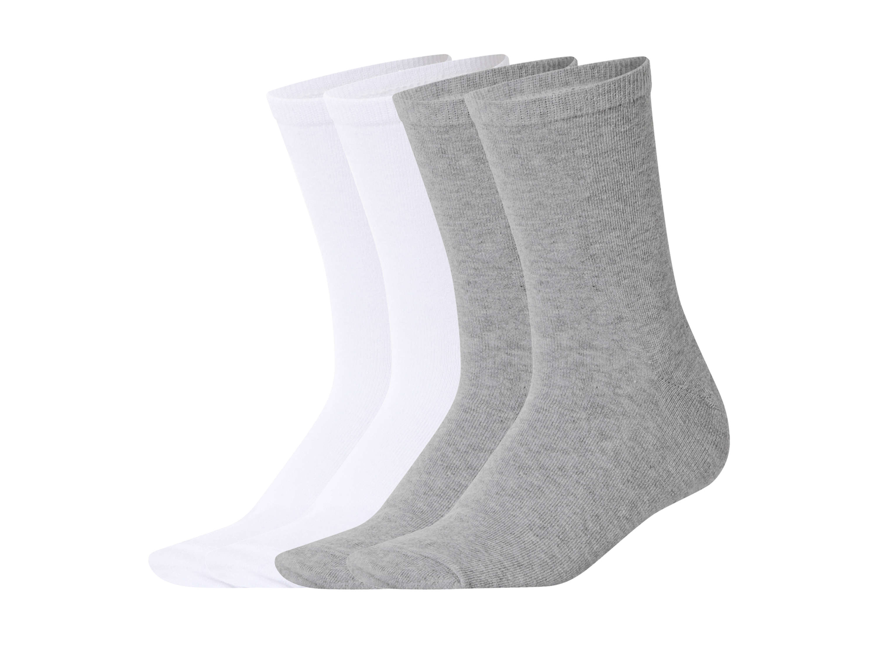 esmara 4 Paar sokken (grijs/wit, 39-42)