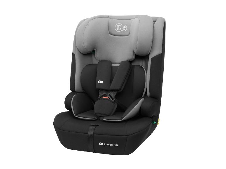 Baby autostoel in grijs- en zwarttinten met veiligheidsharnas