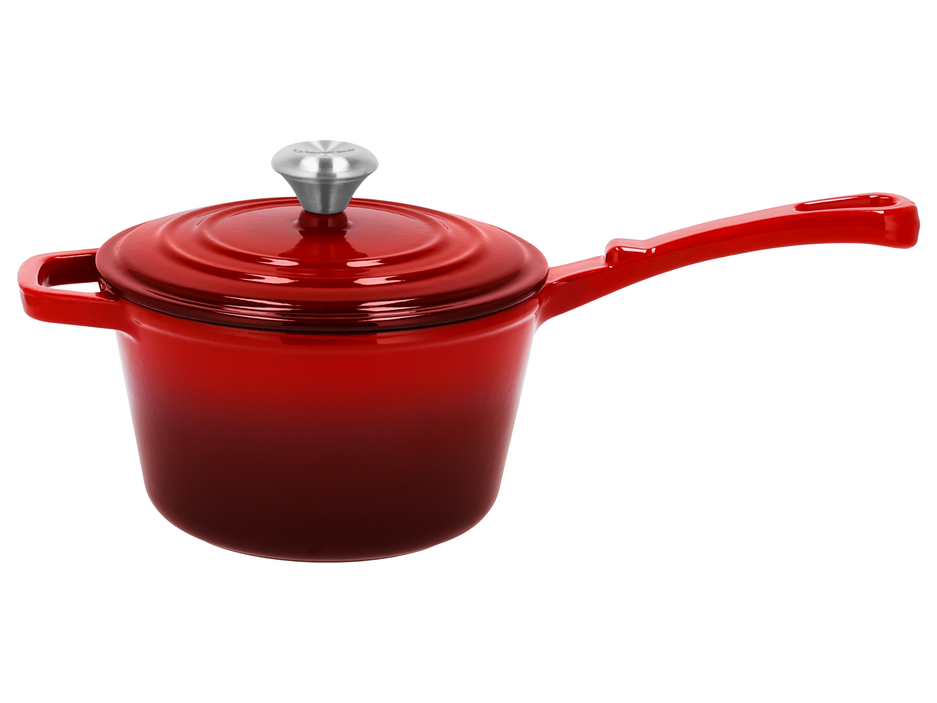 SILVERCREST Gietijzeren steelpan, Ø18 cm (Rood)