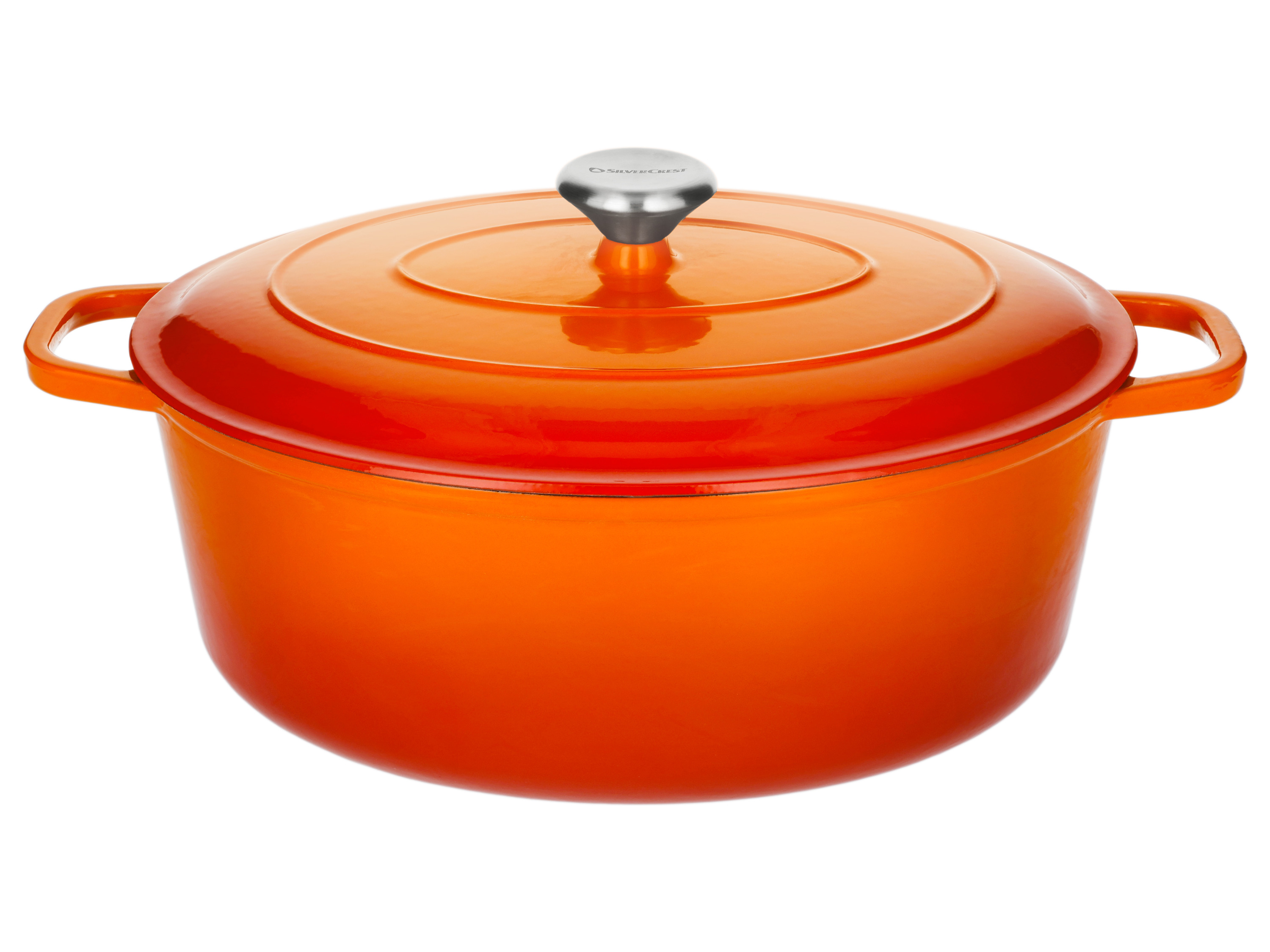 SILVERCREST Gietijzeren braadpan, Ø35 cm (oranje)