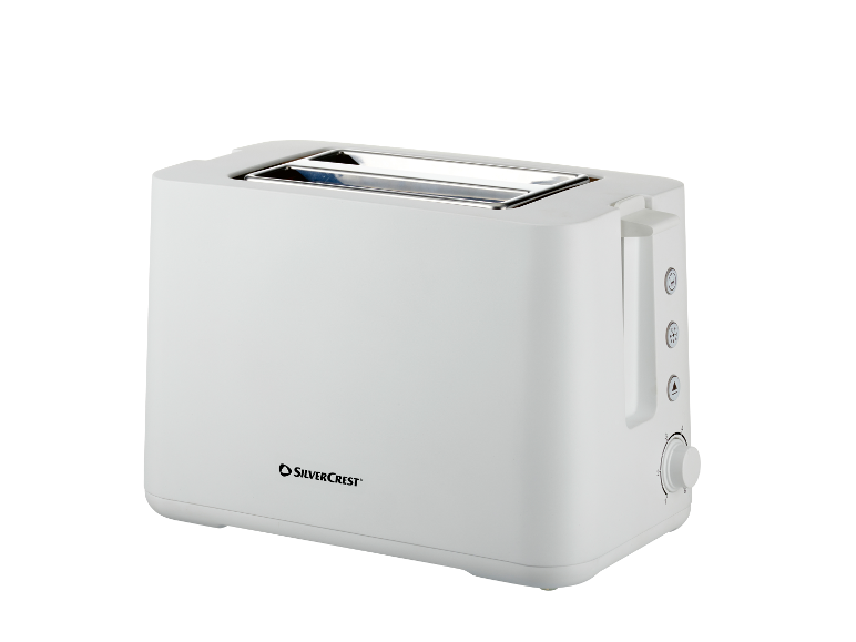 Witte broodrooster Silvercrest.