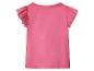 Roze kinder-T-shirt met tule ruches op de mouwen