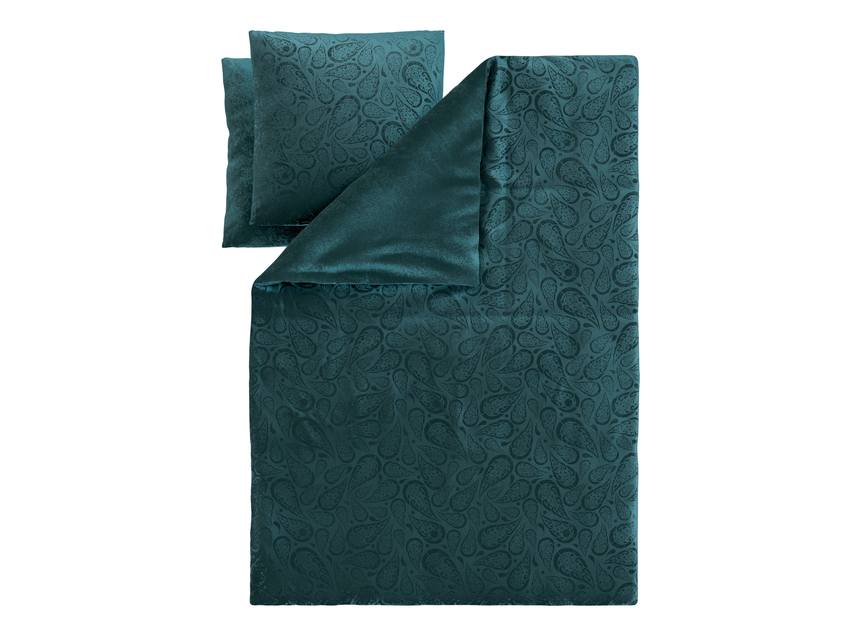 LIVARNO Pluche dekbedovertrek 240 x 220 cm (Groen) afbeelding