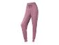 Roze dames joggingbroek met trekkoord en geribbelde boorden