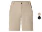 Heren beige shorts met elastische tailleband en knoopsluiting, verkrijgbaar in beige en zwart.