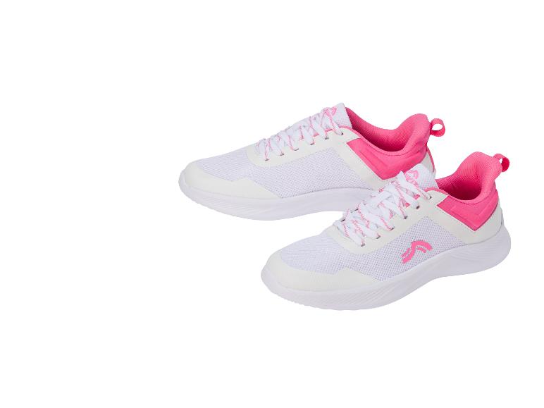 Witte en roze sportschoenen met veters