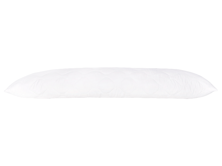 Lange witte gewatteerde kussen.