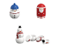 SILVERCREST® voorraadbussen met kerstmotief: sneeuwpop en kerstman.