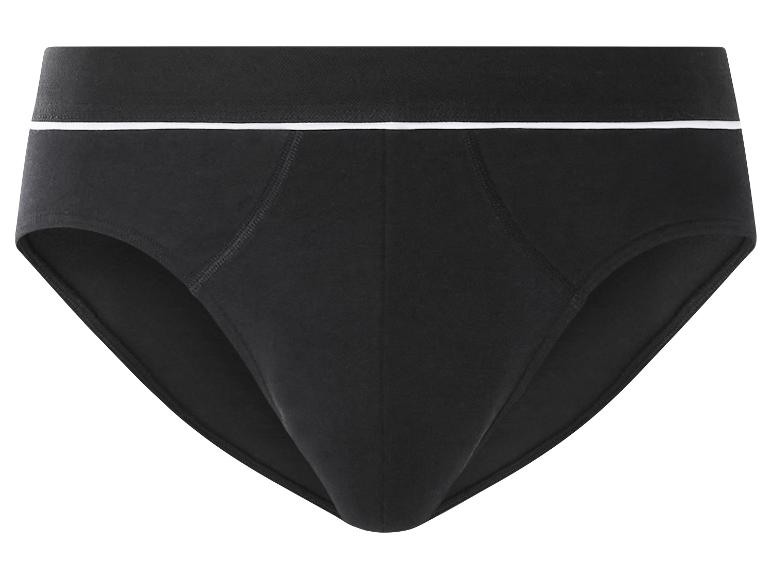 Zwarte herenslip met een witte band